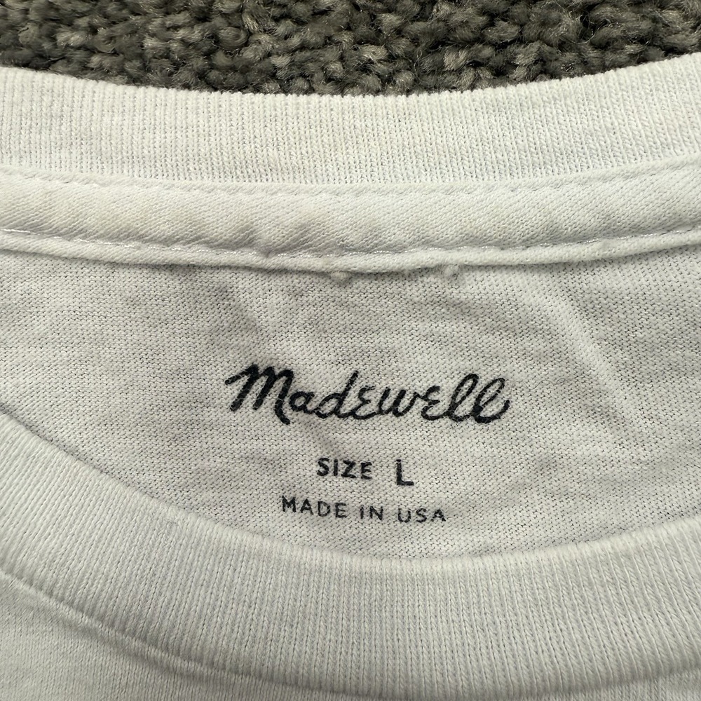 Mens L Madewell VOTE Graphic Unisex T Shirt White MC912 Crewneck Short Sleeve - Picture 4 of 10